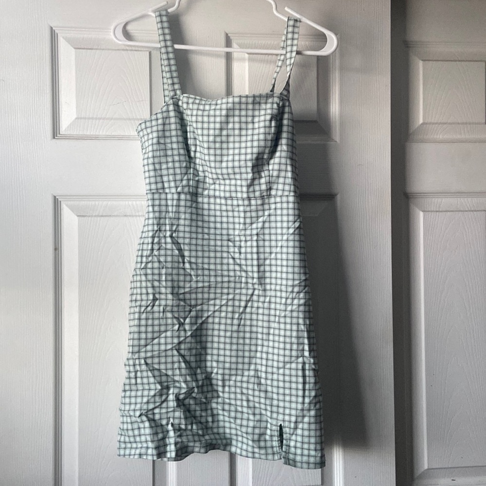 HOLLISTER mint plaid dress